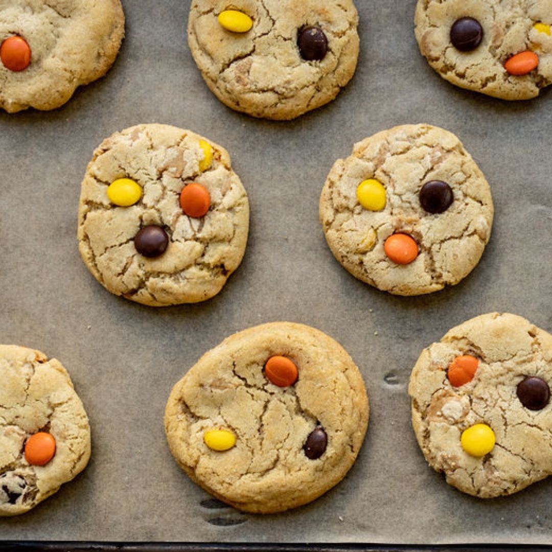 Chips & Pieces Cookies (Reese's Pieces & Peanut Butter Chips)