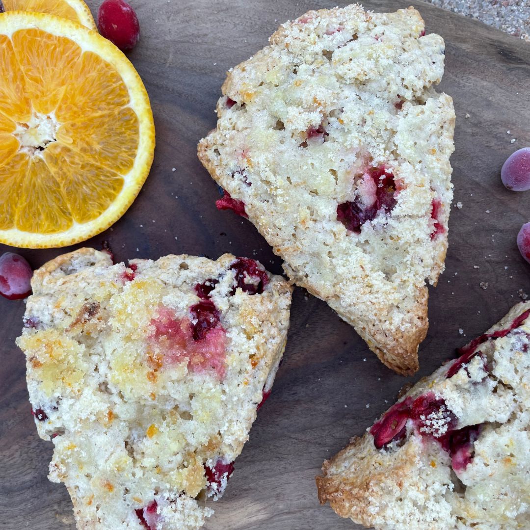 Cranberry Orange Scones {6}