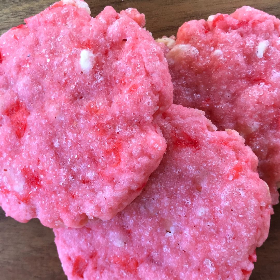 Cherry Almond White Chocolate Shortbread Cookies