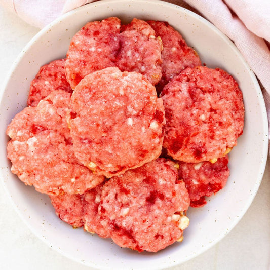Cherry Almond White Chocolate Shortbread Cookies