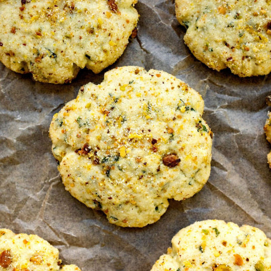 Lemon Basil Pistachio Cookies