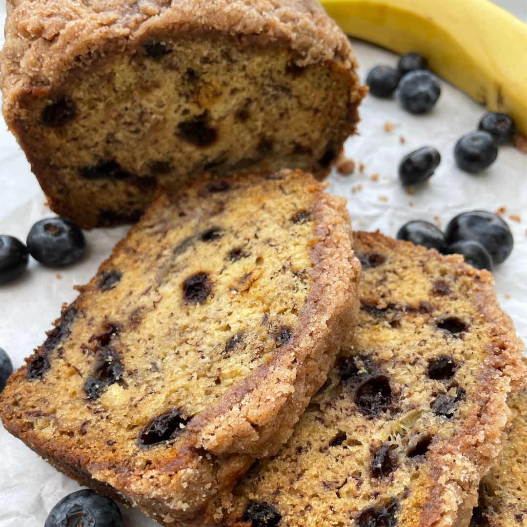 Blueberry Banana Cinnamon Crunch Bread