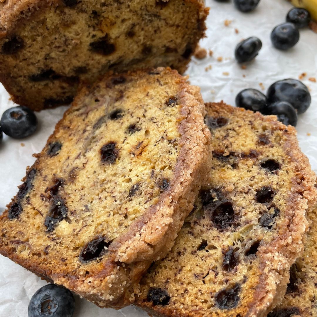 Blueberry Banana Cinnamon Crunch Bread